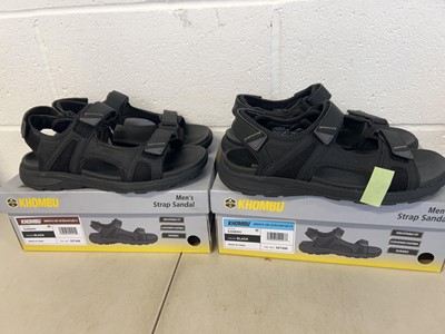 Lot x2 Khombu strap sandals sizes UK 10 & 12