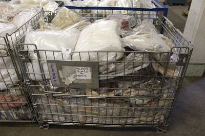 Lot 161 - Pallet crate of curtain pelmets, swags and tails