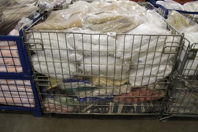 Lot 162 - Pallet crate of blankets, curtains and other...
