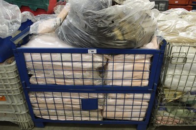 Lot 163 - Pallet crate of pink table linen plus cushion...