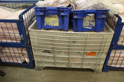 Lot 164 - Pallet crate and two boxes of curtains and...