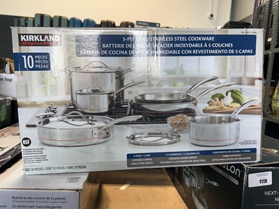 Lot 1118 - Kirkland Signature stainless steel cookware...