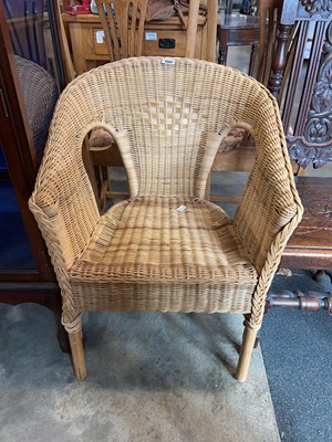 Lot 1307 - Wicker tub shaped chair