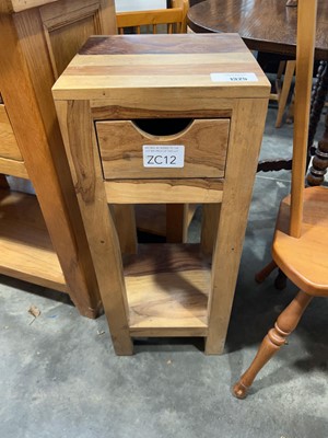 Lot 1325 - Indian gum plant stand with single drawer