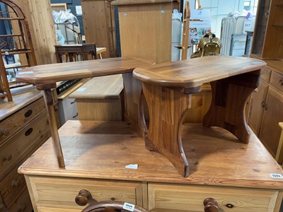 Lot 1344 - Pair of small composite wood finish stools