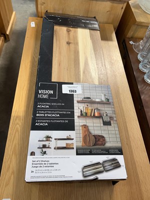 Lot 1363 - Boxed pair of Vision Home composite wood...