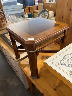 Lot 1365 - Small 2 tone wooden occasional table