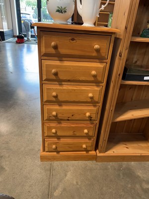 Lot 1368 - Pine 6 drawer tall boy