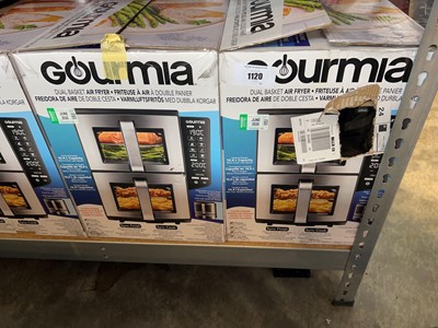 Lot 1120 - 2 Gourmia dual basket air fryers, boxed