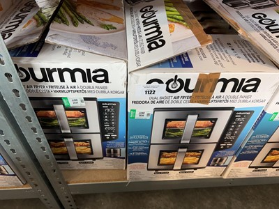 Lot 1122 - 2 Gourmia dual basket air fryers, boxed
