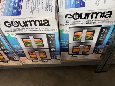 Lot 1123 - 2 Gourmia dual basket air fryers, boxed