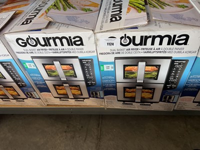 Lot 1124 - 2 Gourmia dual basket air fryers, boxed
