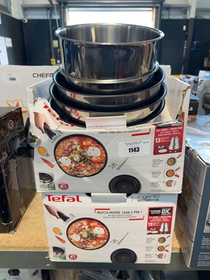 Lot 1143 - 2 Tefal pan sets, boxed