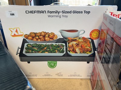 Lot 1144 - Chefman Family Size glass top warming tray, boxed
