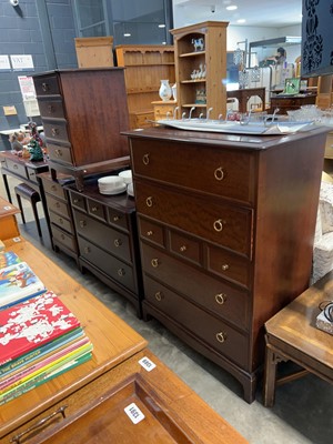 Lot 1381 - Stagg bedroom suite comprising 3 drawer...