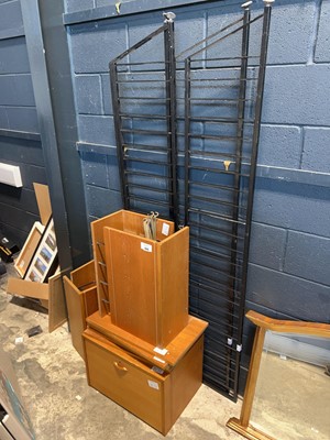 Lot 1433 - Mid century teak modular wall unit system...