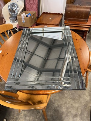 Lot 1437 - Rectangular wall mirror in mirrored frame