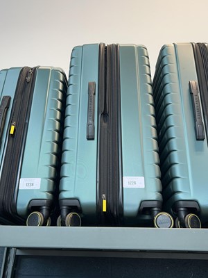 Lot 1226 - Set of 3 Delsey Paris suitcases in green