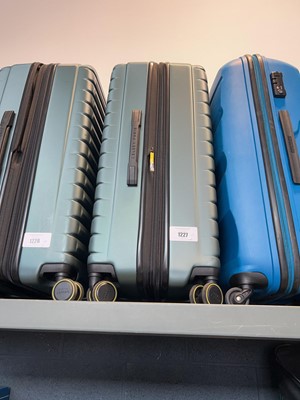 Lot 1227 - Set of 2 Delsey Paris suitcases in green