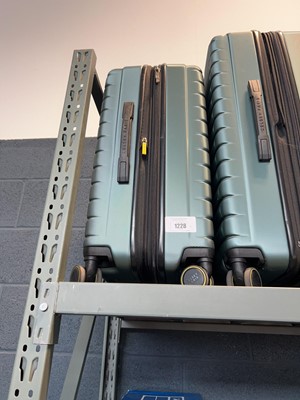 Lot 1228 - Set of 2 Delsey Paris suitcases in green