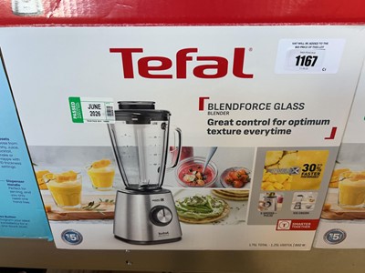 Lot 1167 - Tefal Blendforce glass blender in box