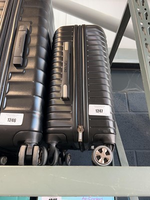 Lot 1247 - Small black Delsey Paris hard shell suitcase