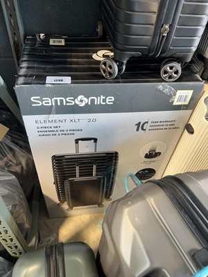 Lot 1248 - Boxed set of Samsonite suitcases in black
