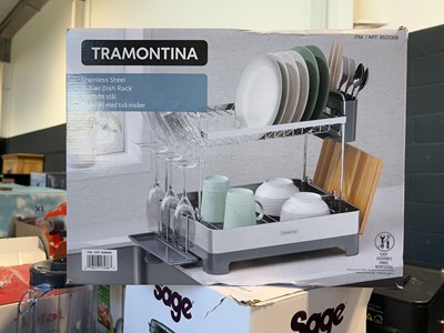 Lot 1173 - Boxed Tramontina stainless steel 2 tier dish...