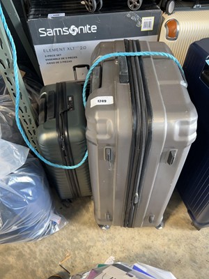 Lot 1249 - 2 Samsonite suitcases in grey