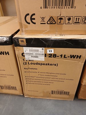 Lot 13 - Boxed pair of two JBL controls 28-1L-WH...