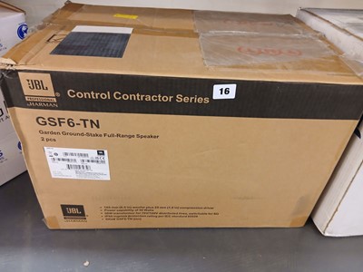 Lot 16 - 2-piece boxed JBL GSF6-TN garden ground stake...