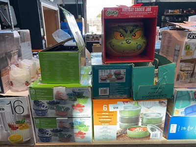 Lot 1214 - 4 boxes of stoneware bowls together with a box...