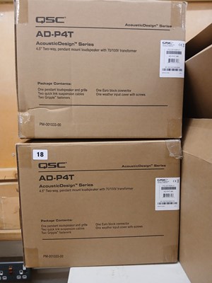 Lot 18 - 2x boxed QSC acoustic design series AD-P4T...