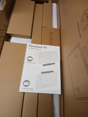 Lot 22 - Box of 3 boxed Jabra Panacast 50 screen mount...