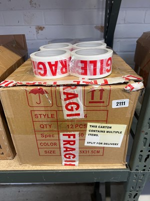 Lot 2111 - Box containing approx. 60 rolls of fragile...