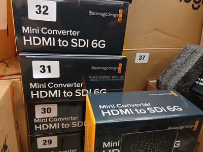 Lot 31 - 2x boxed BlackMagicDesign mini converter HDMI...
