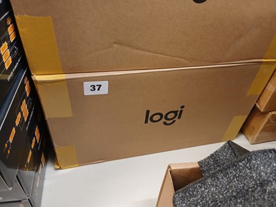Lot 37 - 2x boxed Logitech tap scheduler touch panel