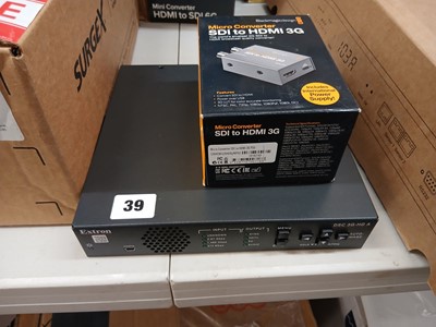 Lot 39 - 2x units, Extron DSC 3G-HD A and a BlackMagic...