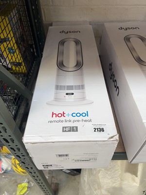 Lot 2136 - Boxed Dyson Hot & Cool remote link HF1 tower fan