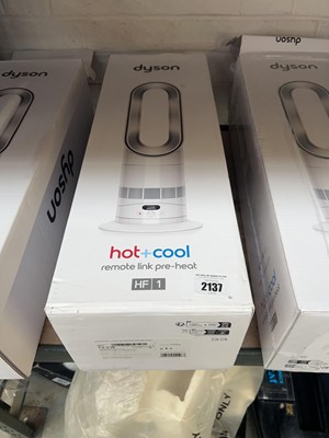 Lot 2137 - Boxed Dyson Hot & Cool remote link HF1 tower fan