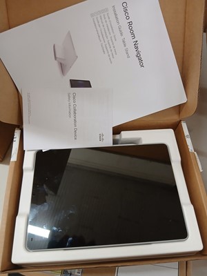 Lot 65 - Cisco room navigator monitor with table stand,...