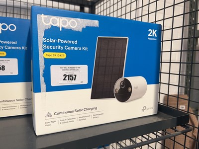 Lot 2157 - Boxed Tapo C410 KIT solar powered security...