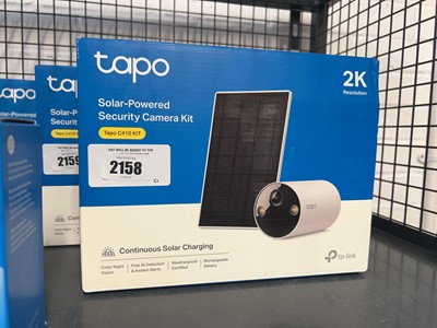 Lot 2158 - Boxed Tapo C410 KIT solar powered security...