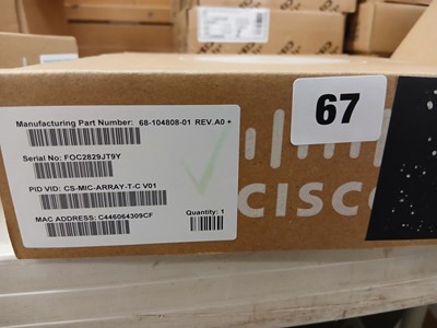 Lot 67 - Cisco model CS-MIC-ARRAY-T-CV101 with box and...