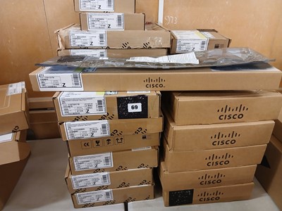 Lot 69 - Qty of Cisco boxes, adapters, connectors and...