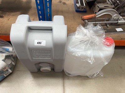 Lot 4757 - Caravan roll tank and a water butt