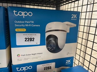 Lot 2202 - 2 boxed Tapo C510W outdoor/ tilt security...