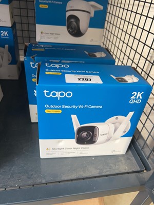 Lot 2207 - 2 boxed Tapo C320WS outdoor security Wi-Fi...