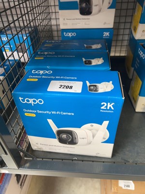 Lot 2208 - 3 Tapo C310 outdoor security Wi-Fi cameras