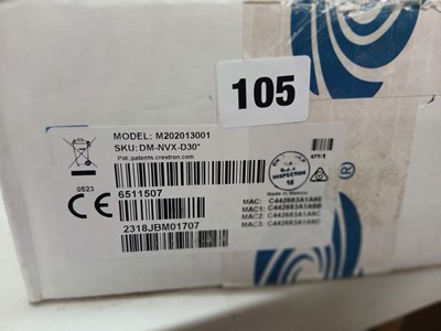 Lot 105 - Crestron DM NVX- D30 network video encoder...
